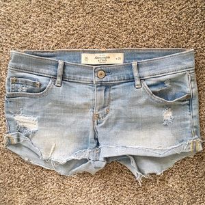 Abercrombie & Fitch Denim Distress Shorts 00 w 24